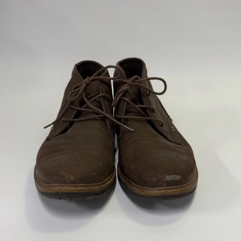 Men's Premium Leather Chukka Boots in Rich Brown